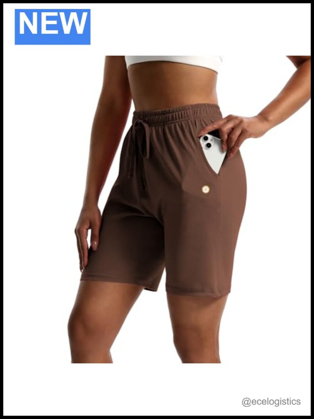 7 Inch Bermuda Shorts with Pockets Quick Dry Jersey Athletic Shorts